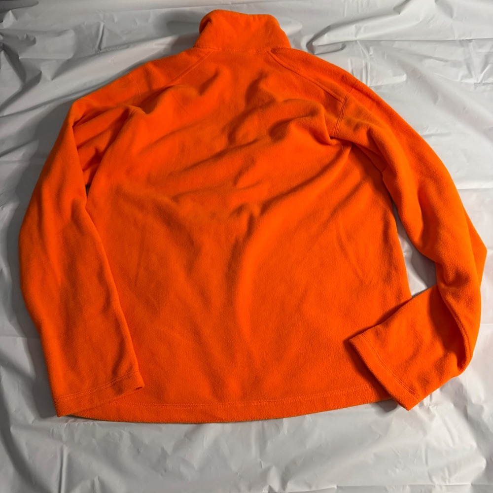 Helly Hansen Mens Polartec 1/4 Zip Fleece Pullover Medium Orange Hiking Gorpcore